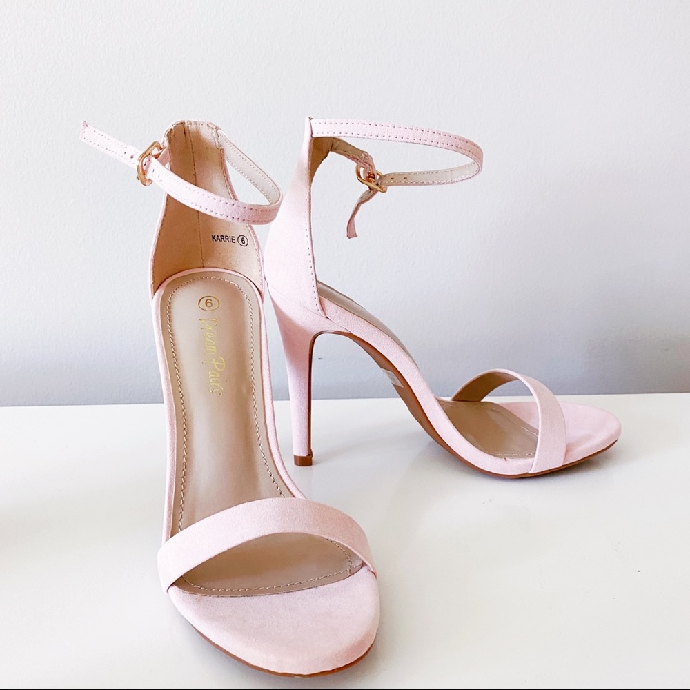 NIB!!- Blush Pink Strappy Heels